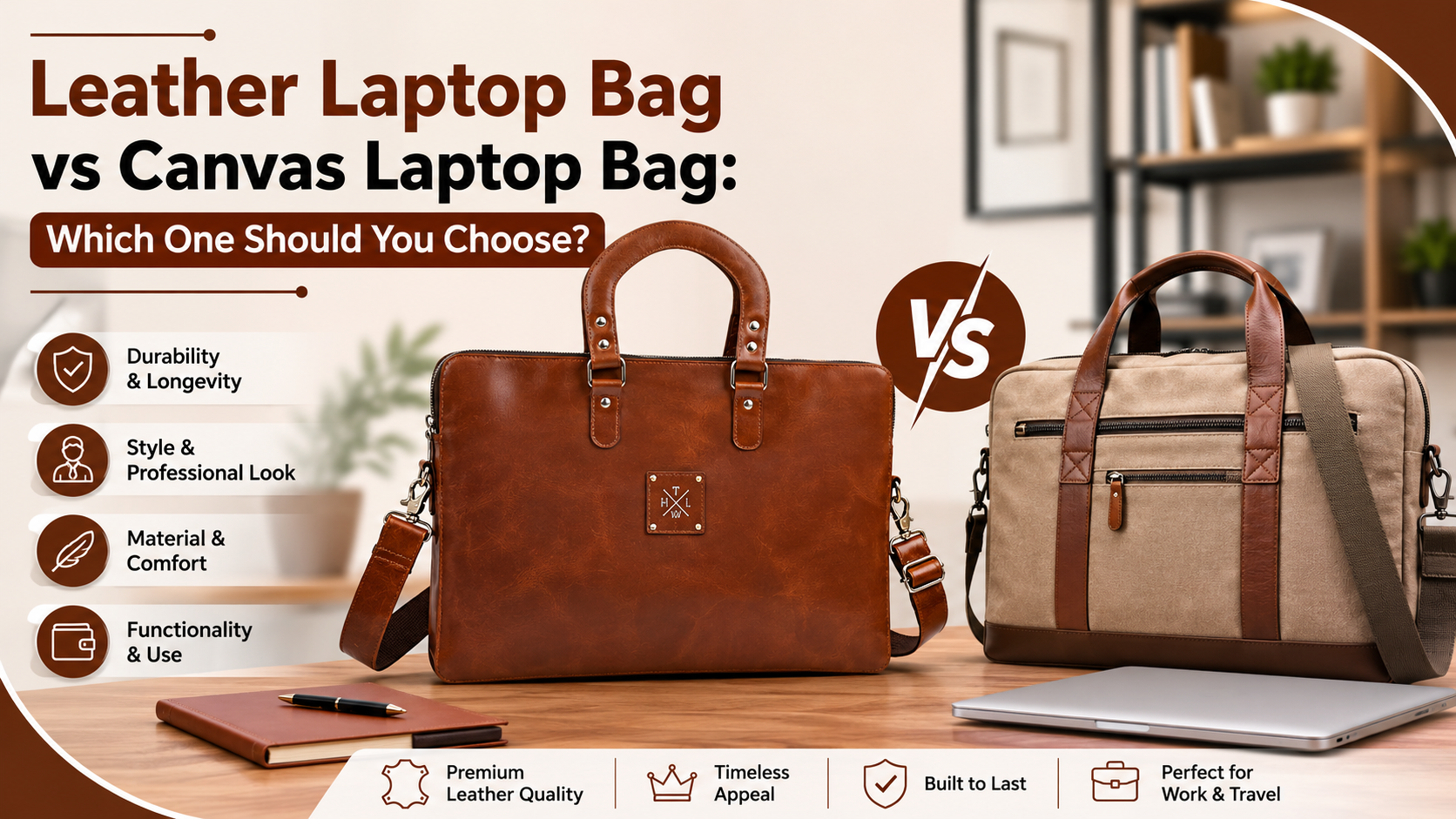 Leather Laptop Bag vs Canvas Laptop Bag: Which One Should You Choose?