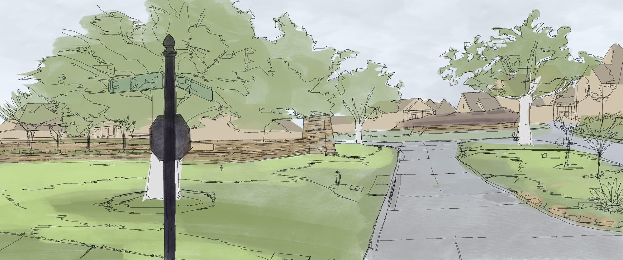 Landscape Architecture 2D Illustrations 