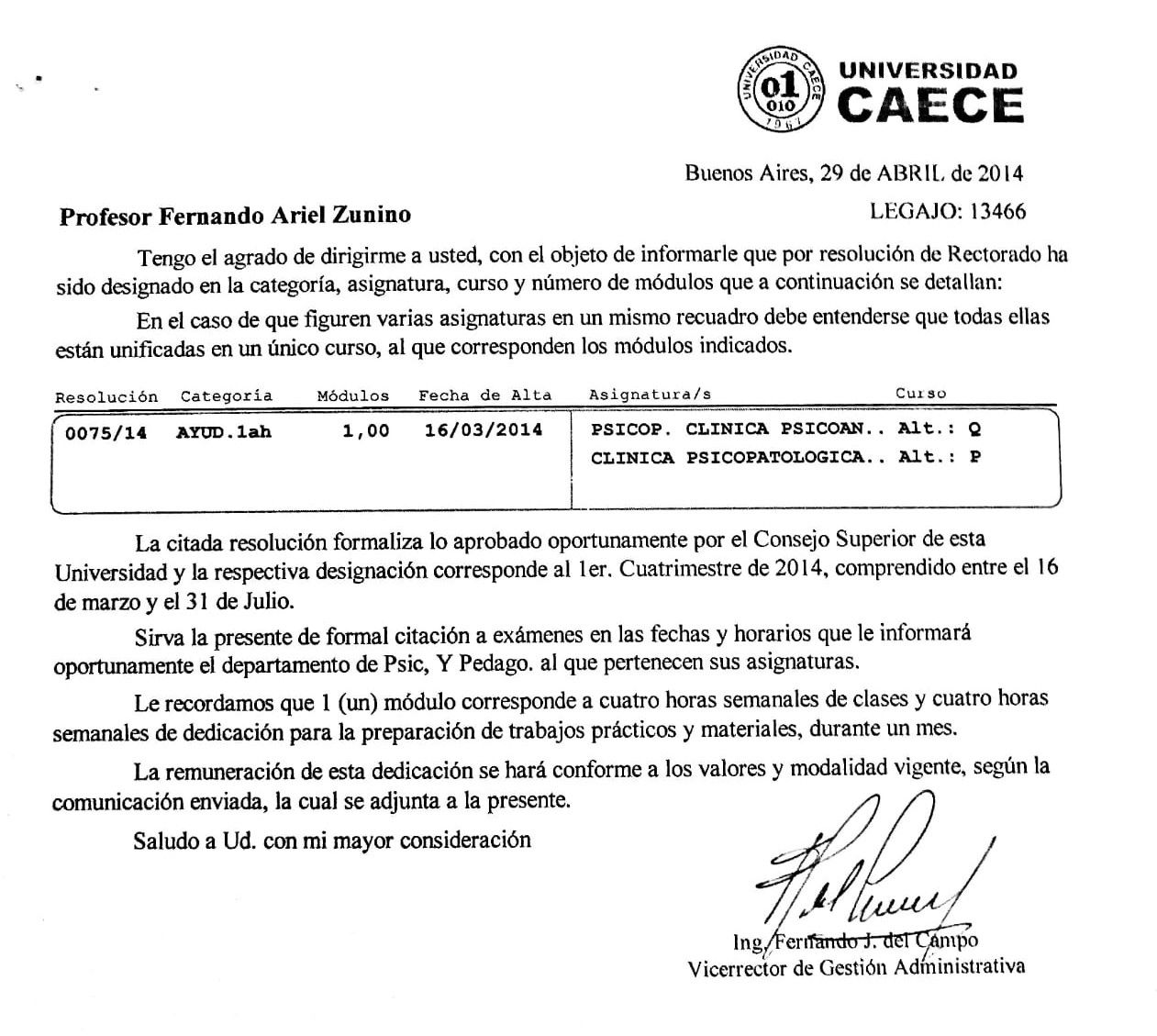 Actividad de Docencia