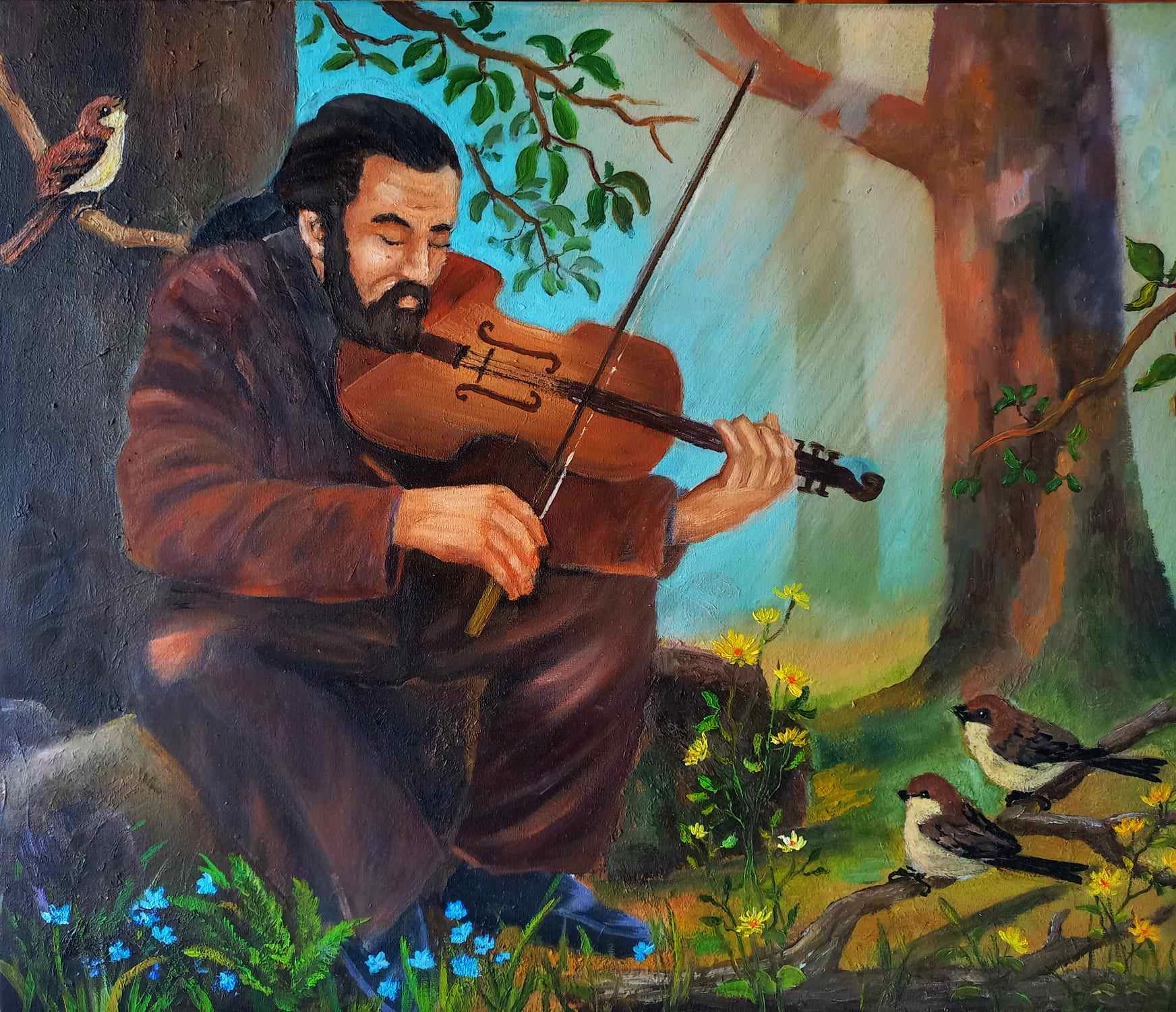 Плачът на цигулката - маслени бои, платно 60х50см. Цена 400лв