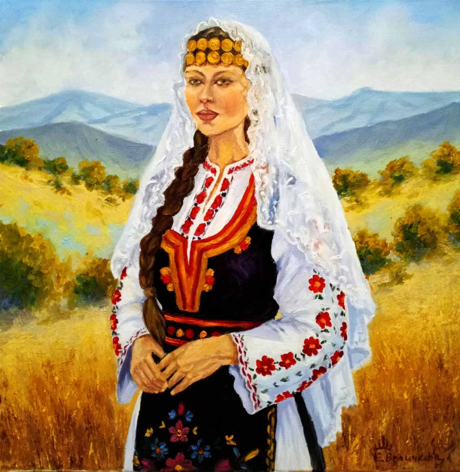 Корен и памет- маслени бои, платно 40х40см. Цена 350лв/180 евро.