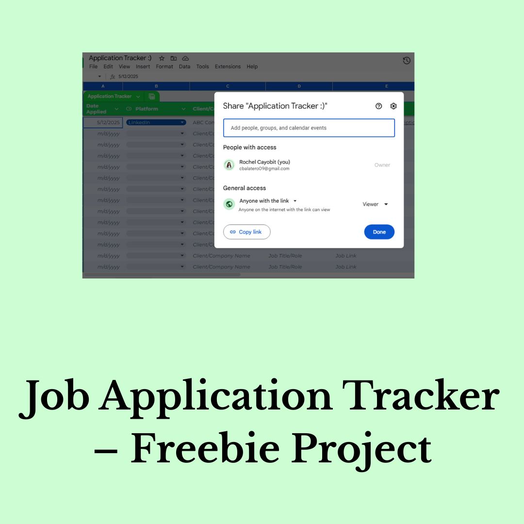 Job Application Tracker – Freebie Project