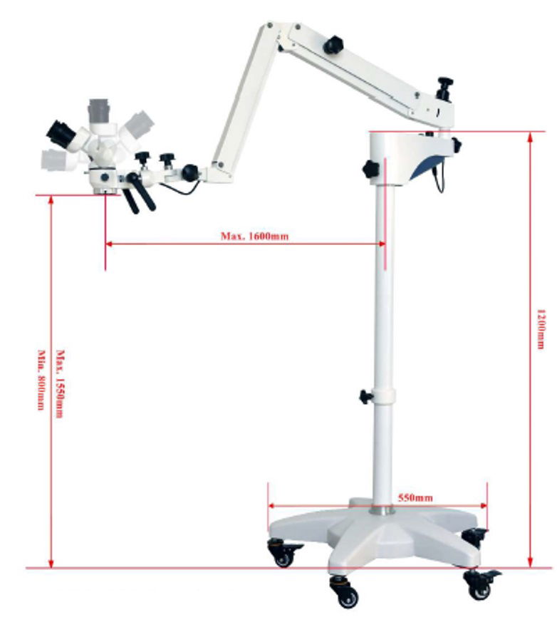 Operation Microscope with Camera Magnification: 12.5X
