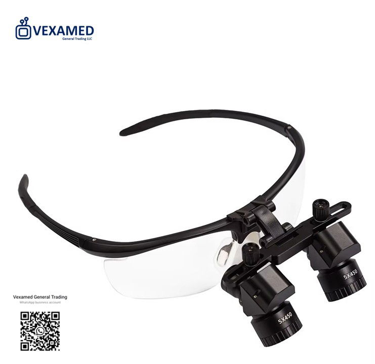 Adjustable 45° Dental Loupe (4X–6X)
