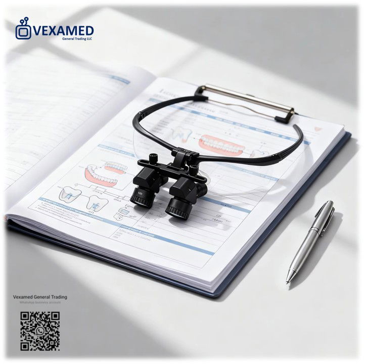 Adjustable 45° Dental Loupe (4X–6X)