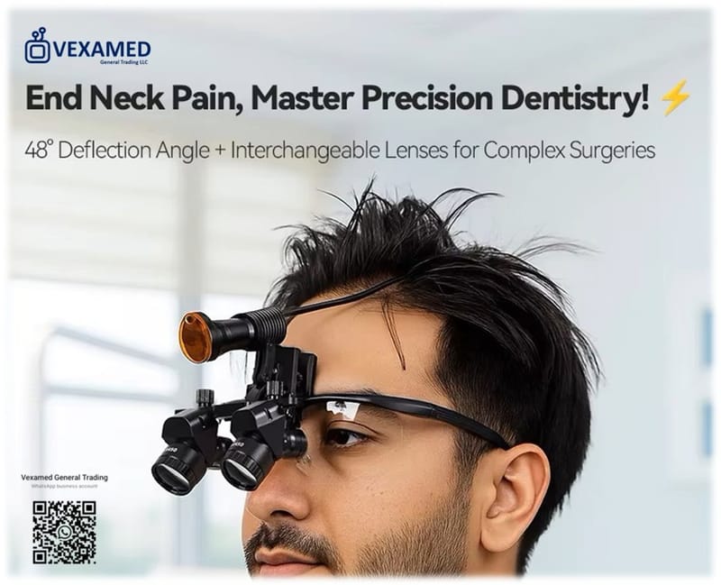 Adjustable 45° Dental Loupe (4X–6X)