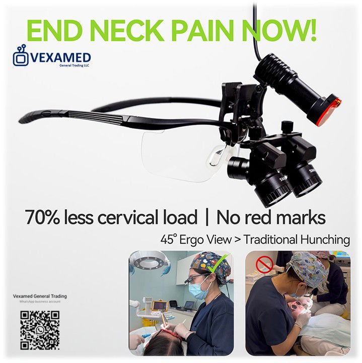 Adjustable 45° Dental Loupe (4X–6X)