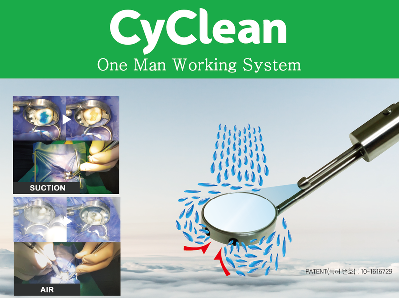 CyClean Mirror Plus — Dental Mirror with Integrated Air and Suction