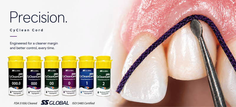 Retraction Clean Cord — Gingival Retraction Cord for Crown and Bridge