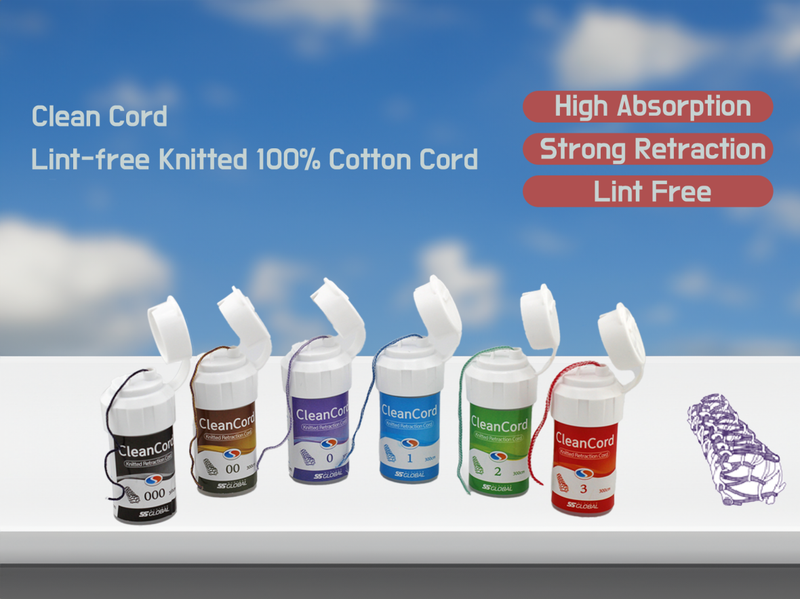 Retraction Clean Cord — Gingival Retraction Cord for Crown and Bridge