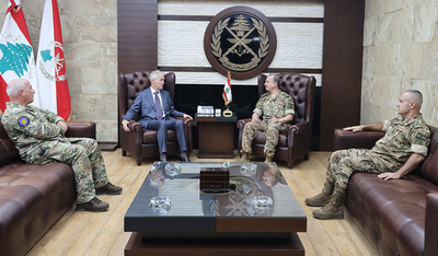قائد الجيش استقبل السفير البلجيكي وقدور وشقير ونابلسي