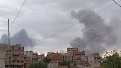 حزام ناري كبير على عاصمة اليمن صنعاء