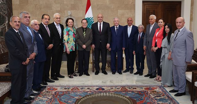 رئيس الجمهورية استقبل وفد "هيئة الإسعاف الشعبي": منافع لبنان كثيرة والقطار إنطلق وممنوع الوقوف في وجهه