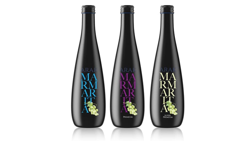 MARMARITA BOTTLE DESIGN AND LOGO