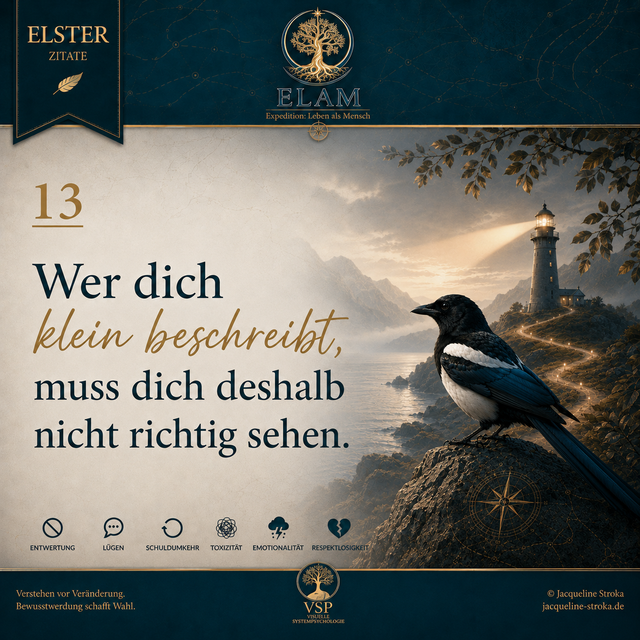Wer dich klein beschreibt, muss dich deshalb nicht richtig sehen.