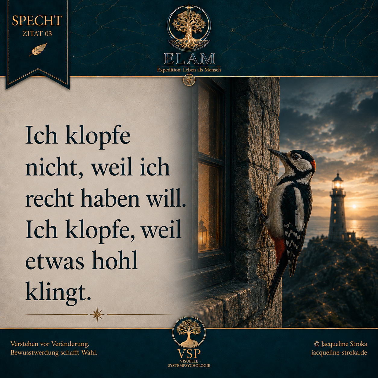 Ich klopfe nicht, weil ich recht haben will. Ich klopfe, weil etwas hohl klingt.