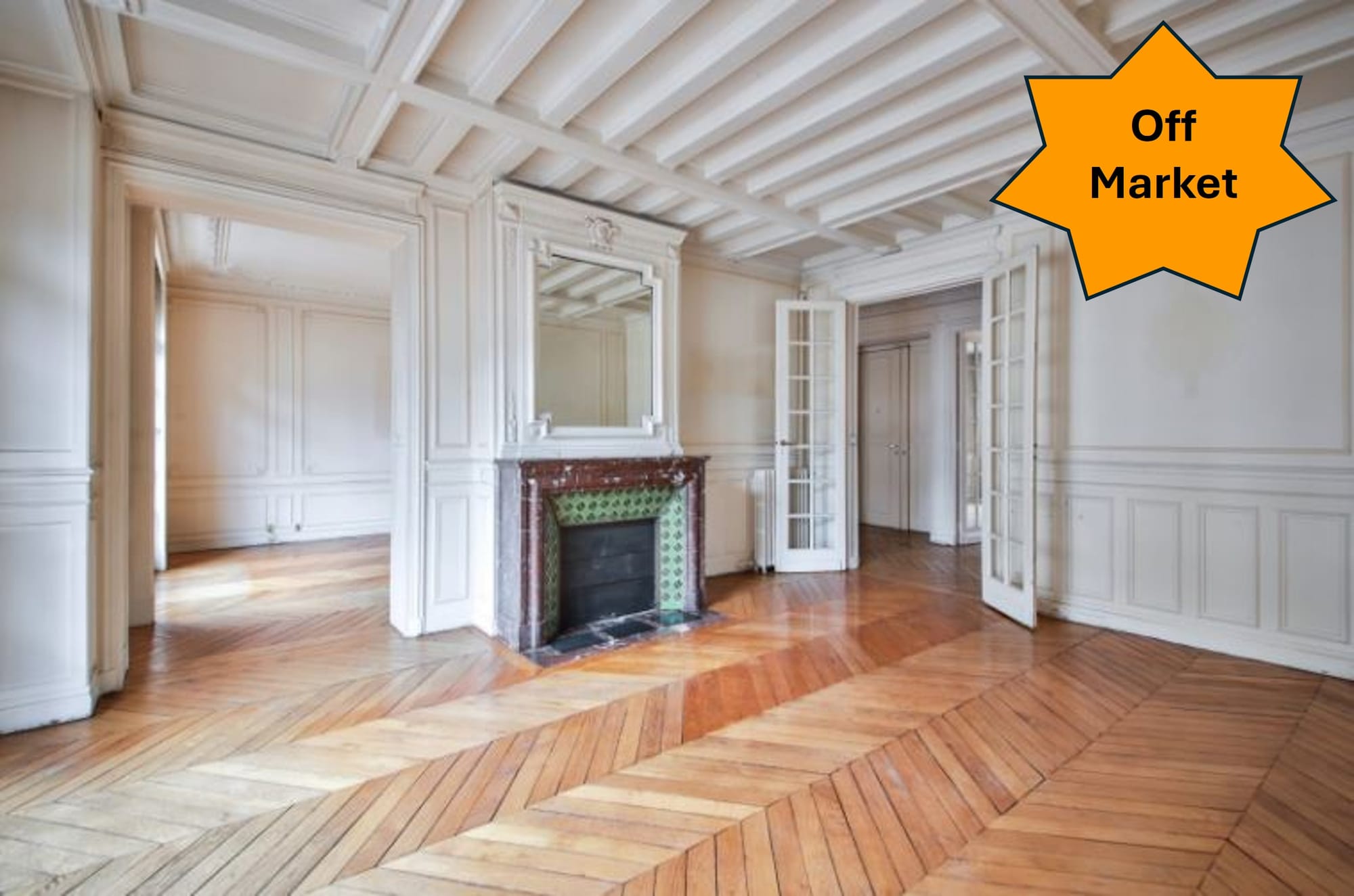 Appartement de type parquet, moulure, cheminée - Paris 16 (Longchamp)