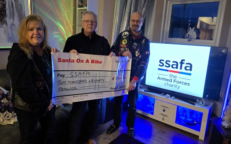 Santa on a Bike contribution to SSAFA 22nd Jan 2026