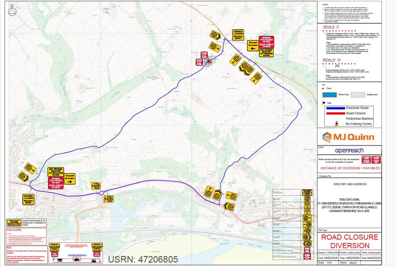 Road closure...