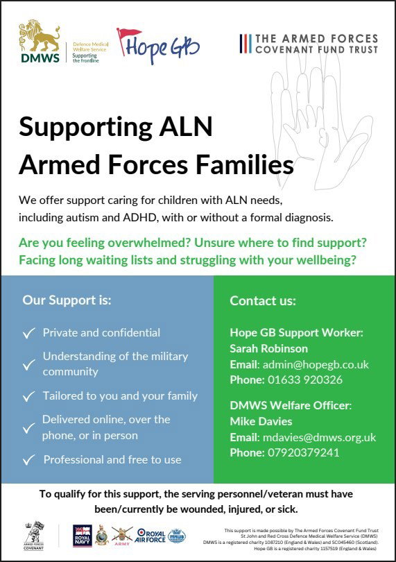 Support for Armed Forces Families with ALN Needs