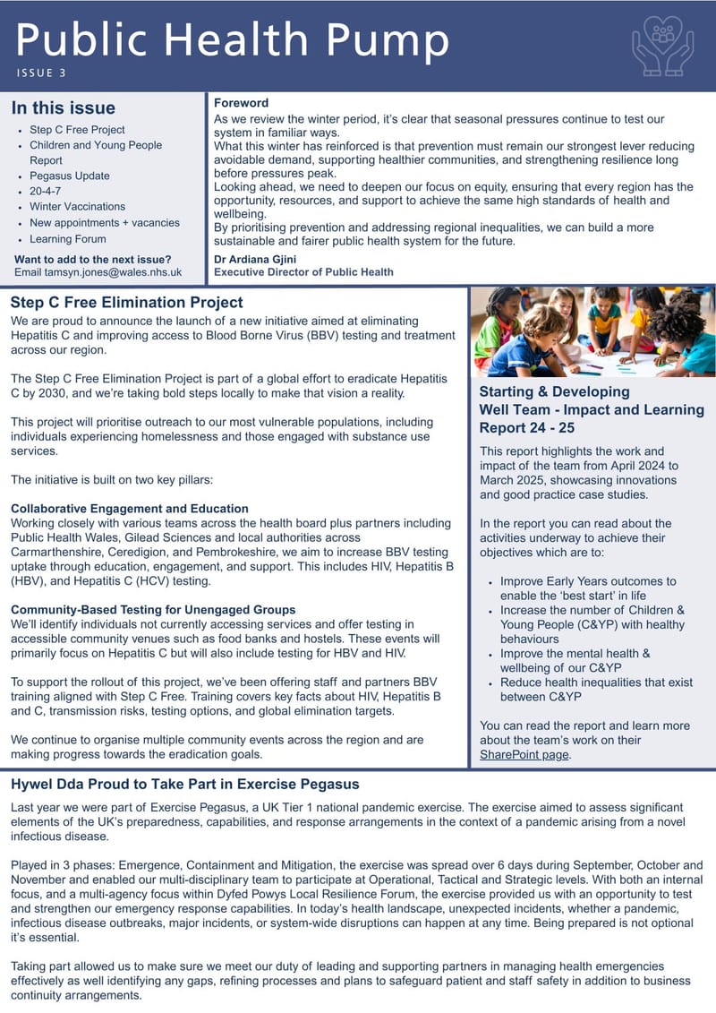 Public Health Update – Prevention, Vaccination and Community Health Initiatives