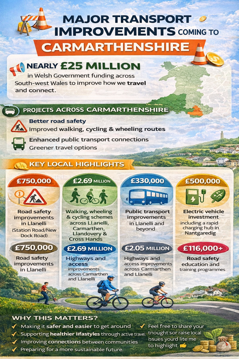 🚧 Major Transport Investment Announced for Carmarthenshire