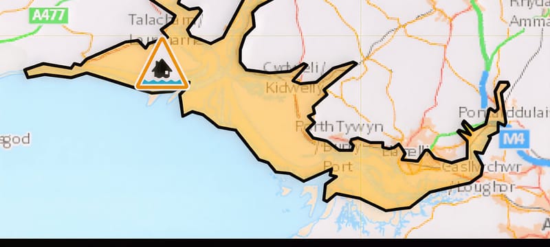 🌊 Flood Alert Issued for Carmarthenshire Coast
