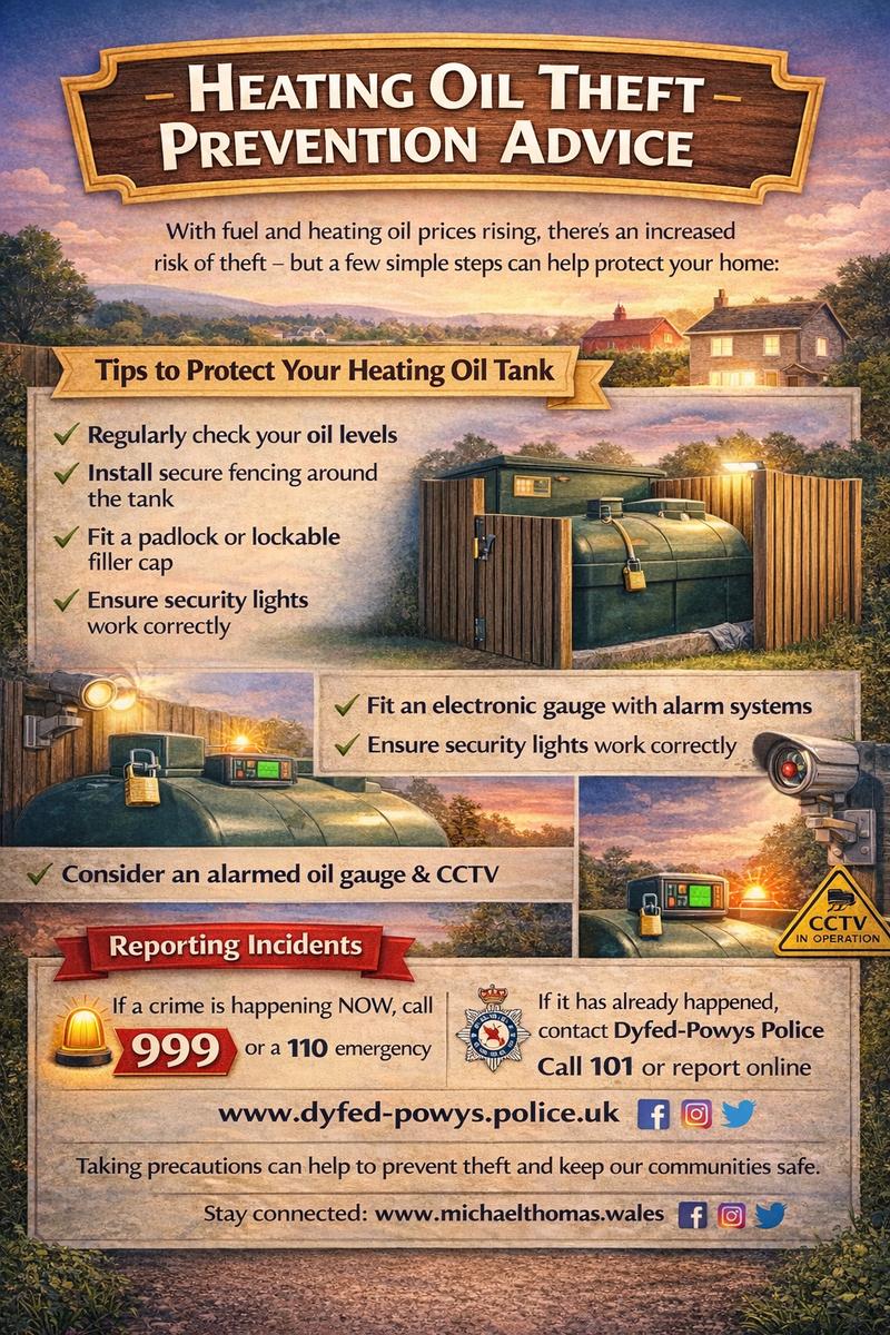 Heating Oil Theft – Prevention Advice