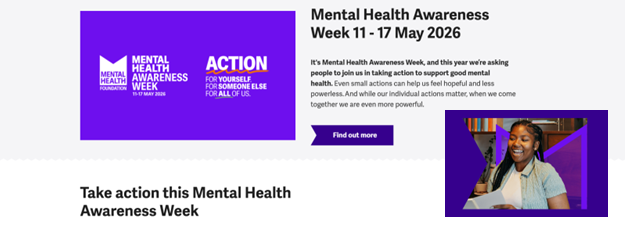 This week is Mental Health Awareness Week Find out more...https://www.mentalhealth.org.uk/