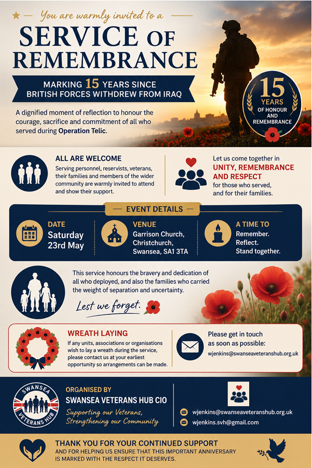 🌺 Service of Remembrance — Marking 15 Years Since Withdrawal from Iraq 🌺