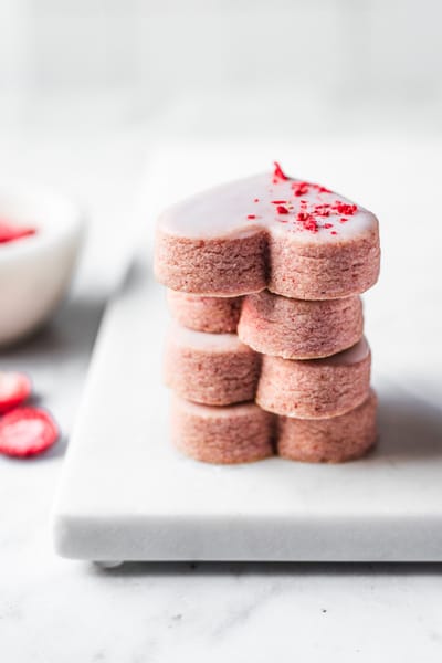 Strawberry Powder Short Bread Cookies