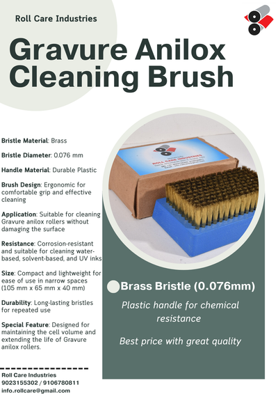 Brass Anilox Cleaning Brush – Effective Cleaning for Gravure Printing!