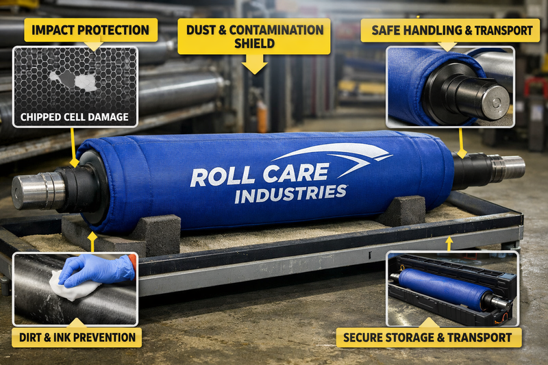 Why Roll Care Industries Anilox Cover Is Critical for Anilox Roller Protection