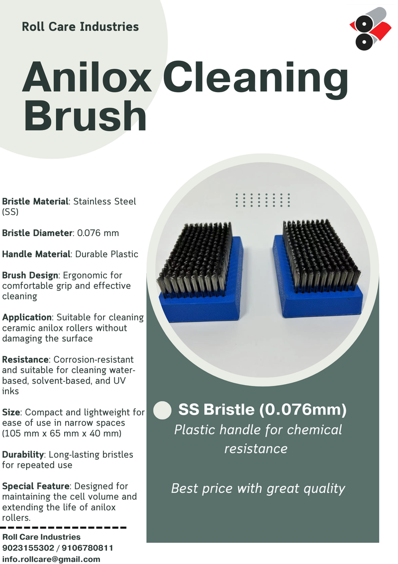 Anilox Cleaning SS Brush (0.076 mm Bristle): Precision, Performance, and Consistency