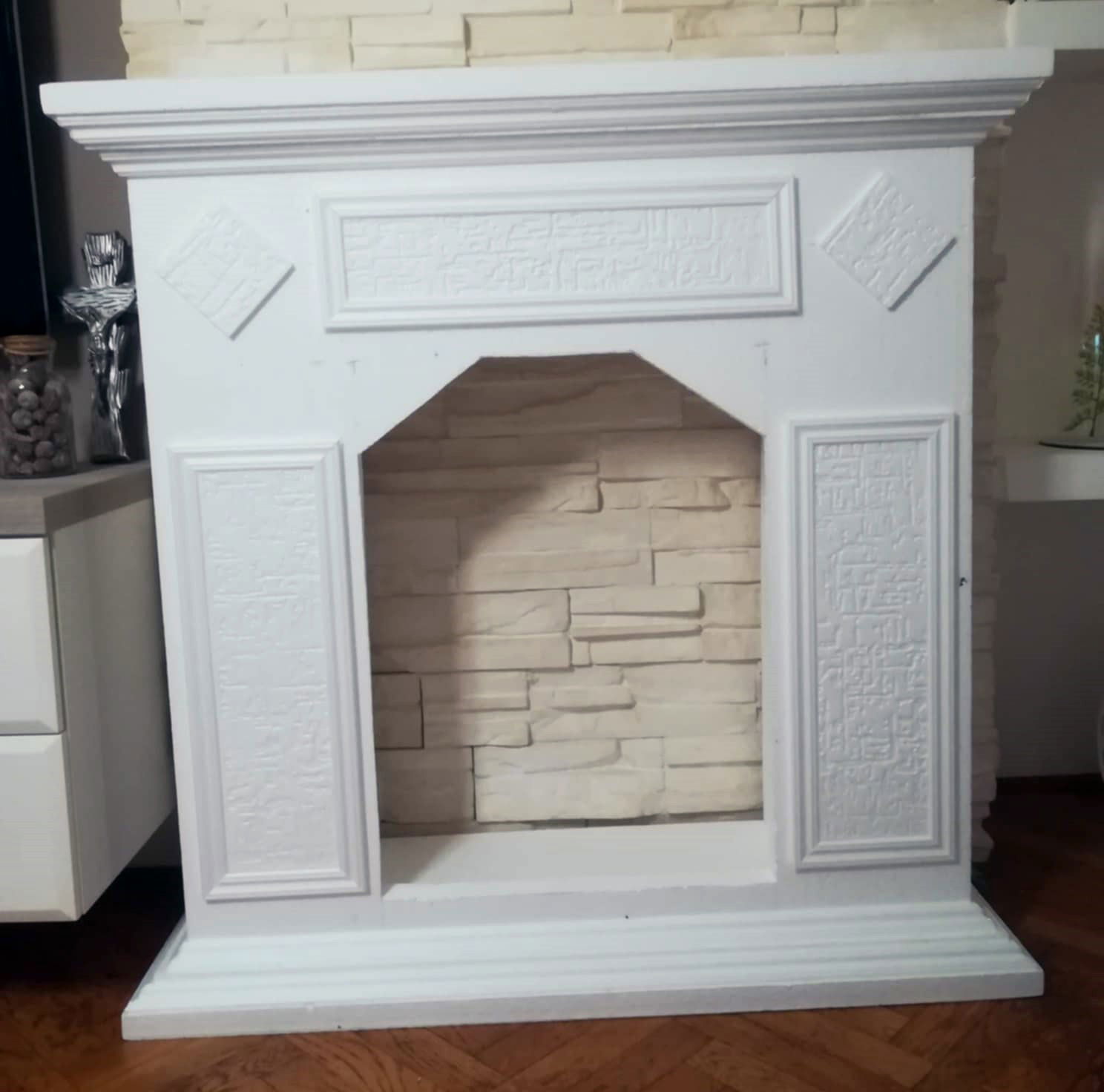 Izrada kamina od stiropora.