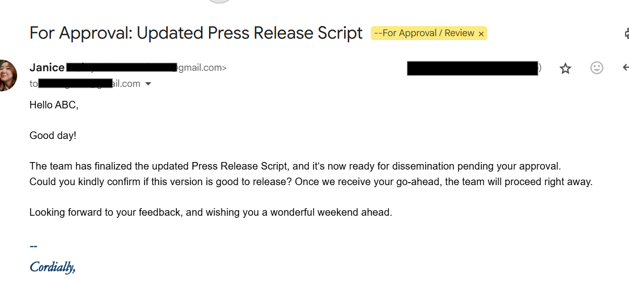 Business Communication Samples