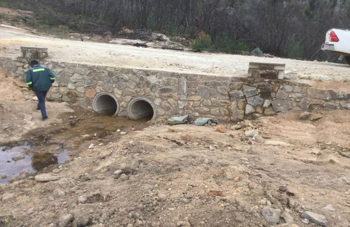Construction of Chamakowa drainage structure.