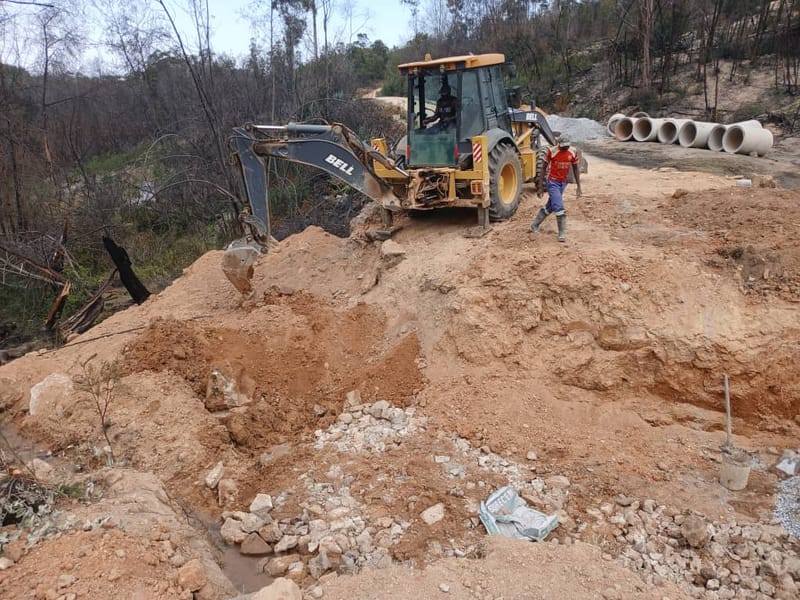 Construction of Chamakowa drainage structure.