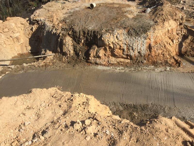 Construction of Chamakowa drainage structure.