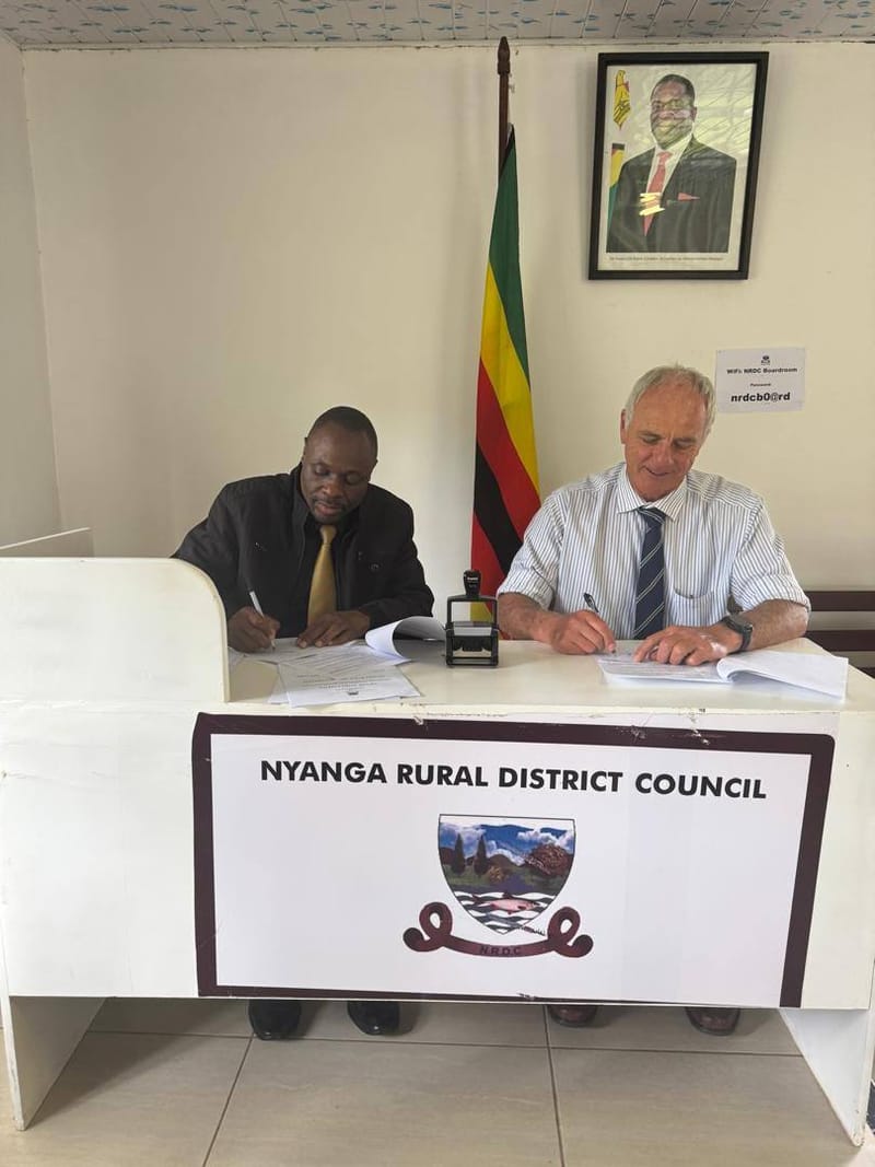 Nyanga RDC signs a hydroelectricity lease agreement with the NRE (Nyangani Renewable Energy)