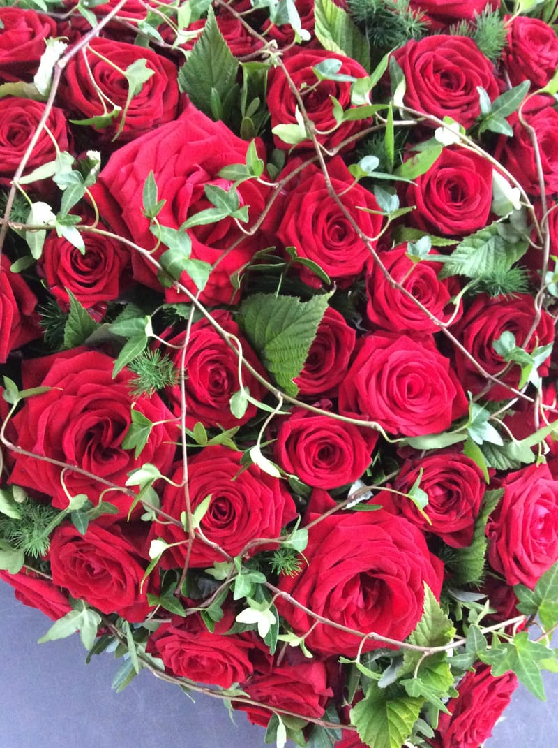 💗 Blumenherzen – ein inniger letzter Gruss