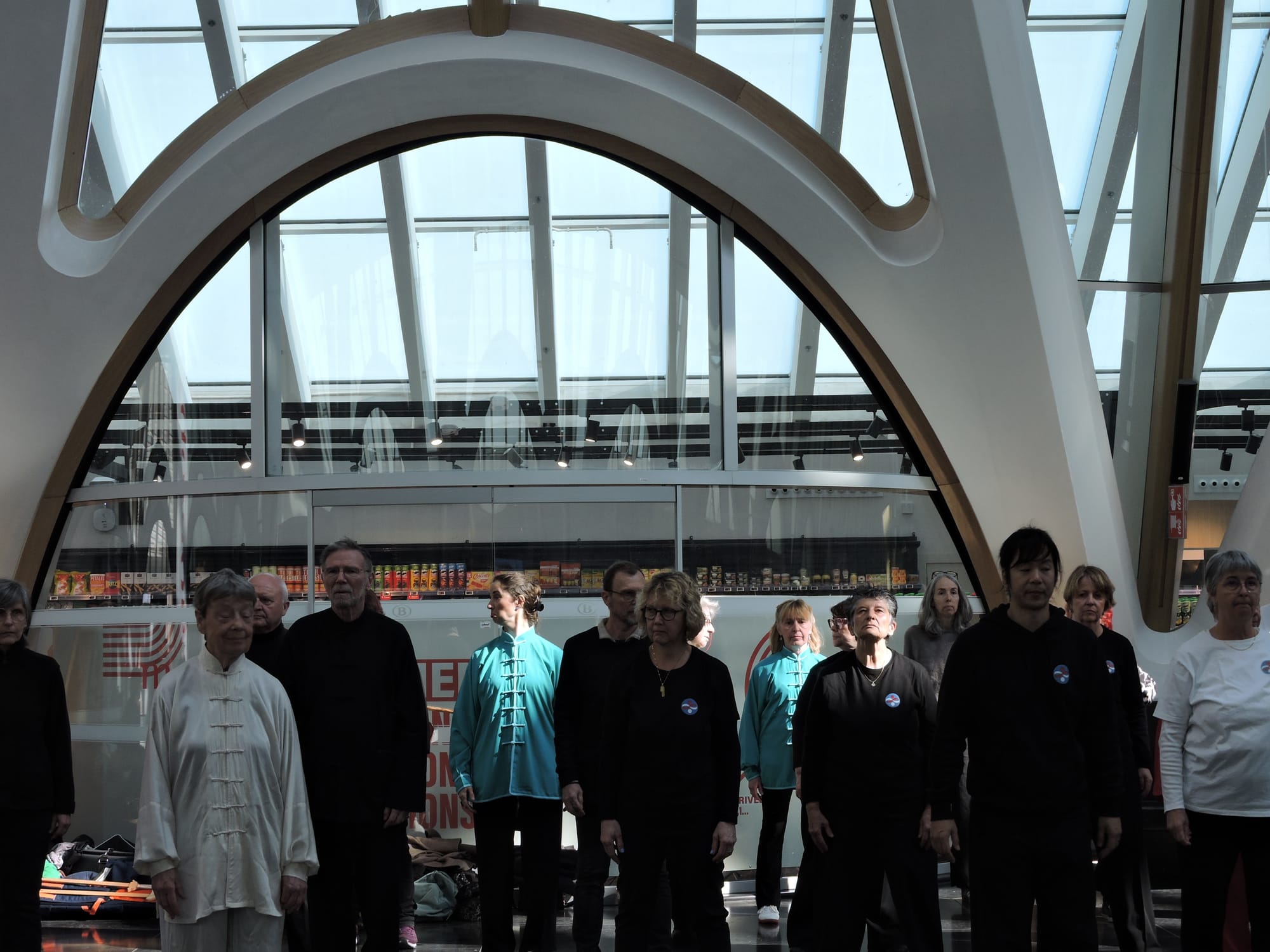 Notre Club en démonstration lors de la 1ère Journée Internationale du Taichi - le 21 mars à Mons