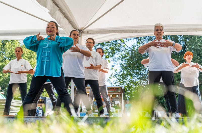 Trois styles : Ba Dua Jin des enfants, le petit bâton et les 12 mouvements du Tao
