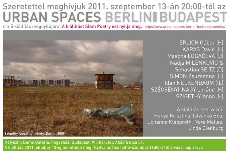 Urban Spaces Berlin Budapest, Demo Galéria 2011