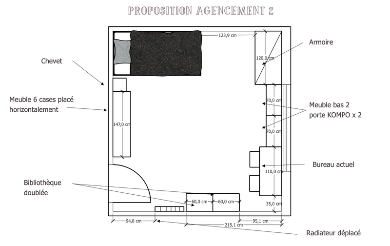 Propositions d'aménagement de l'espace avec optimisation des rangements à moindre coût