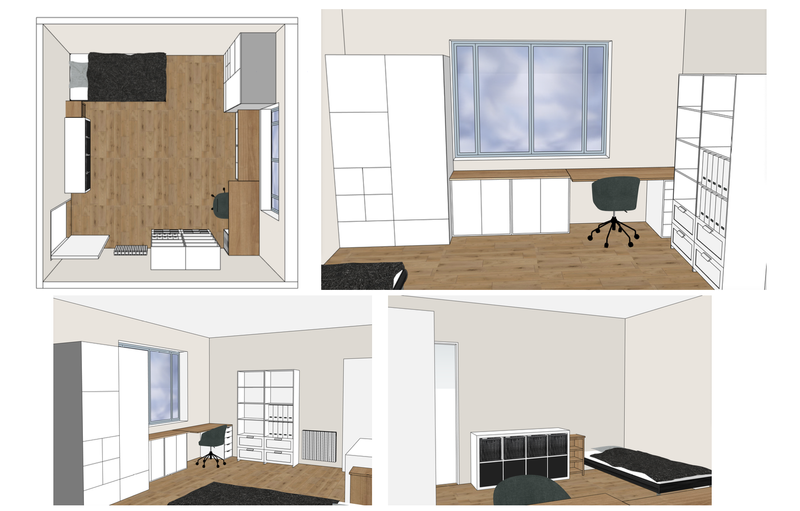 Propositions d'aménagement de l'espace avec optimisation des rangements à moindre coût