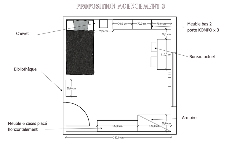 Propositions d'aménagement de l'espace avec optimisation des rangements à moindre coût