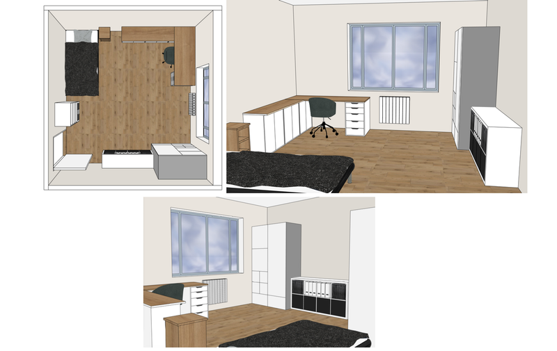 Propositions d'aménagement de l'espace avec optimisation des rangements à moindre coût