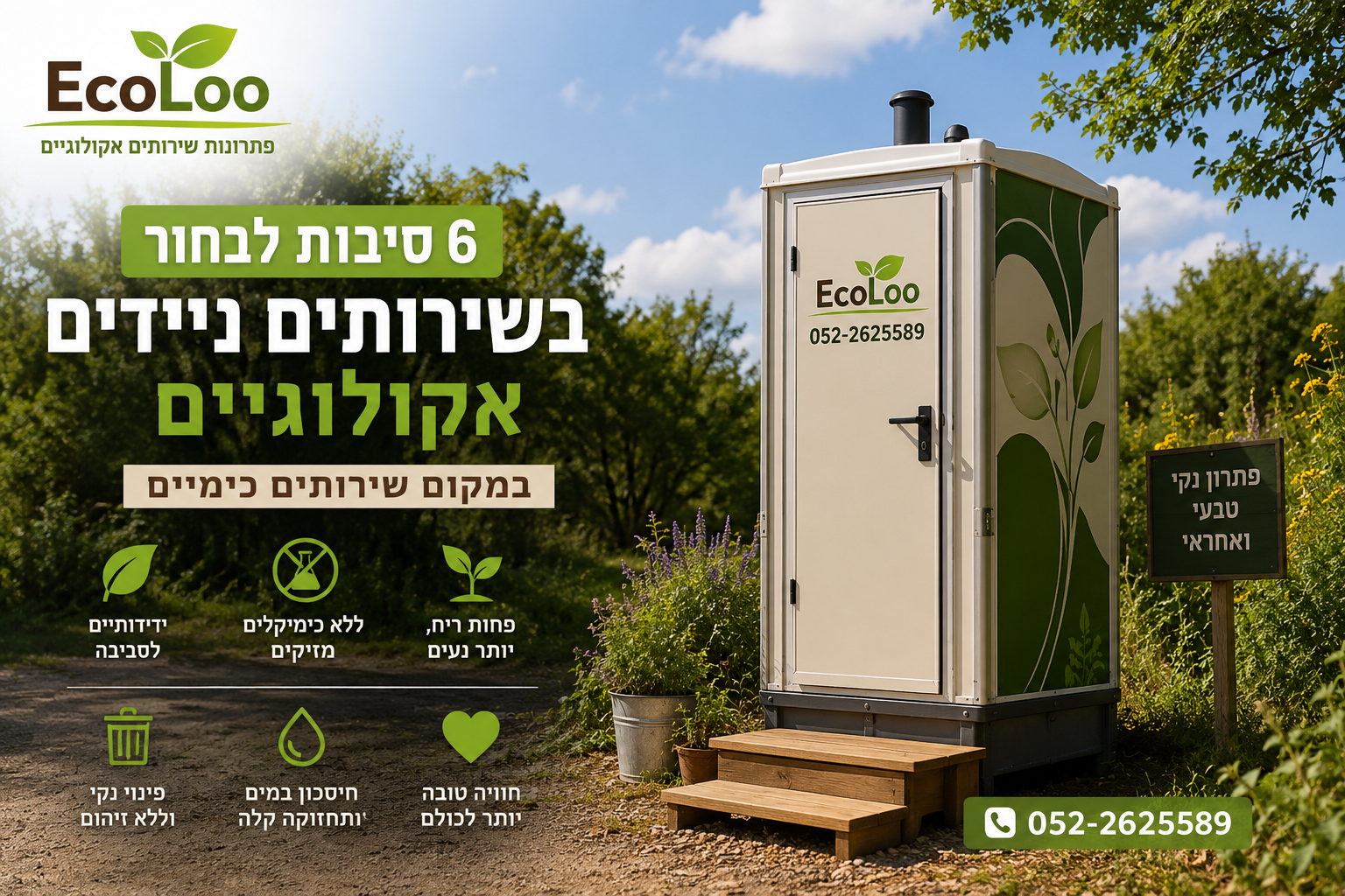 6 סיבות לבחור בשירותים ניידים אקולוגיים במקום שירותים כימיים