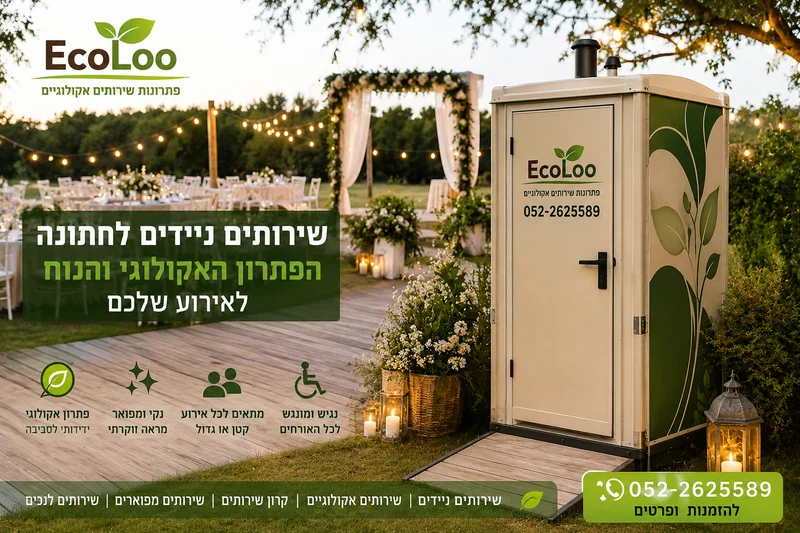 שירותים ניידים לחתונה – הפתרון האקולוגי והנוח לאירוע שלכם
